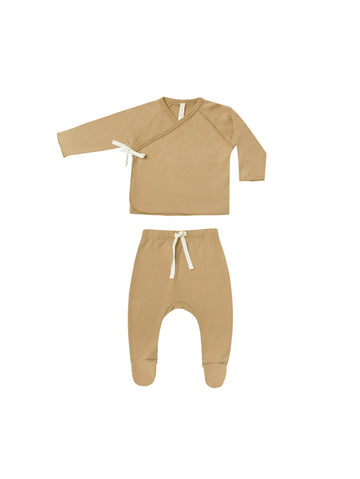 Honey Wrap Top + Footed Pant Set