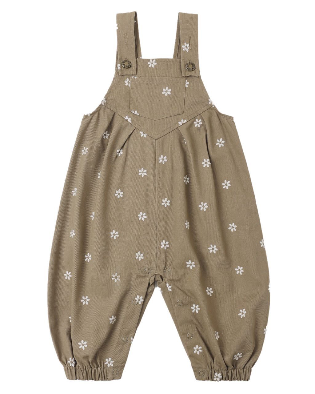 Embroidered Daisies Vintage Overall