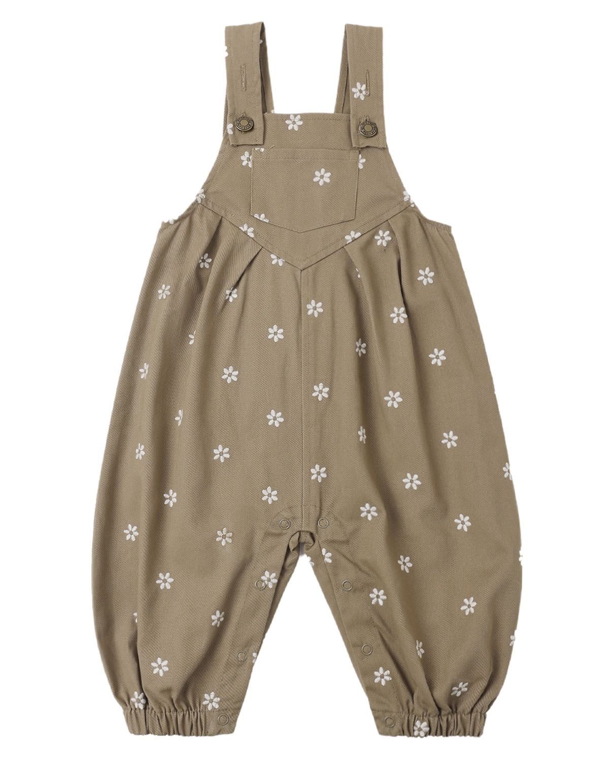 Embroidered Daisies Vintage Overall