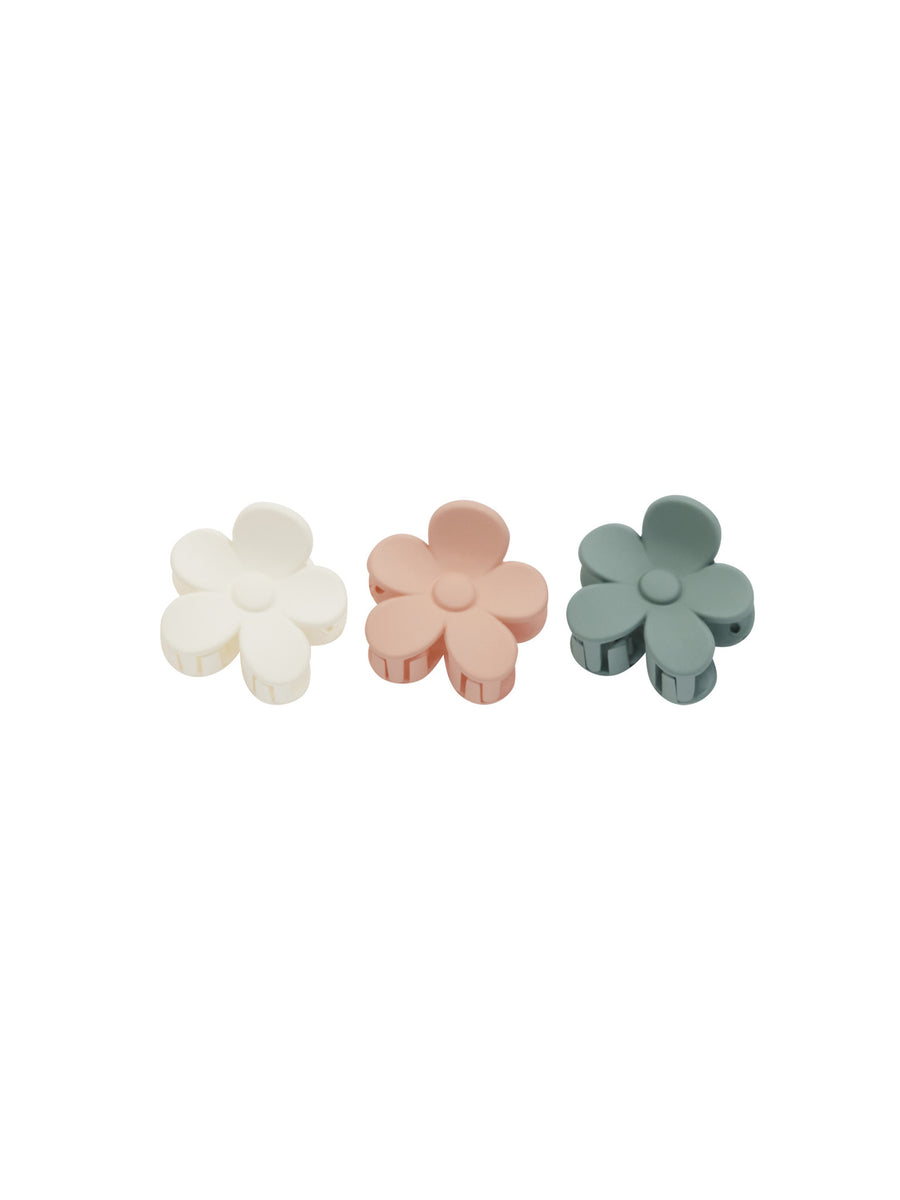 Aqua, Ivory & Blush Flower Clip Set