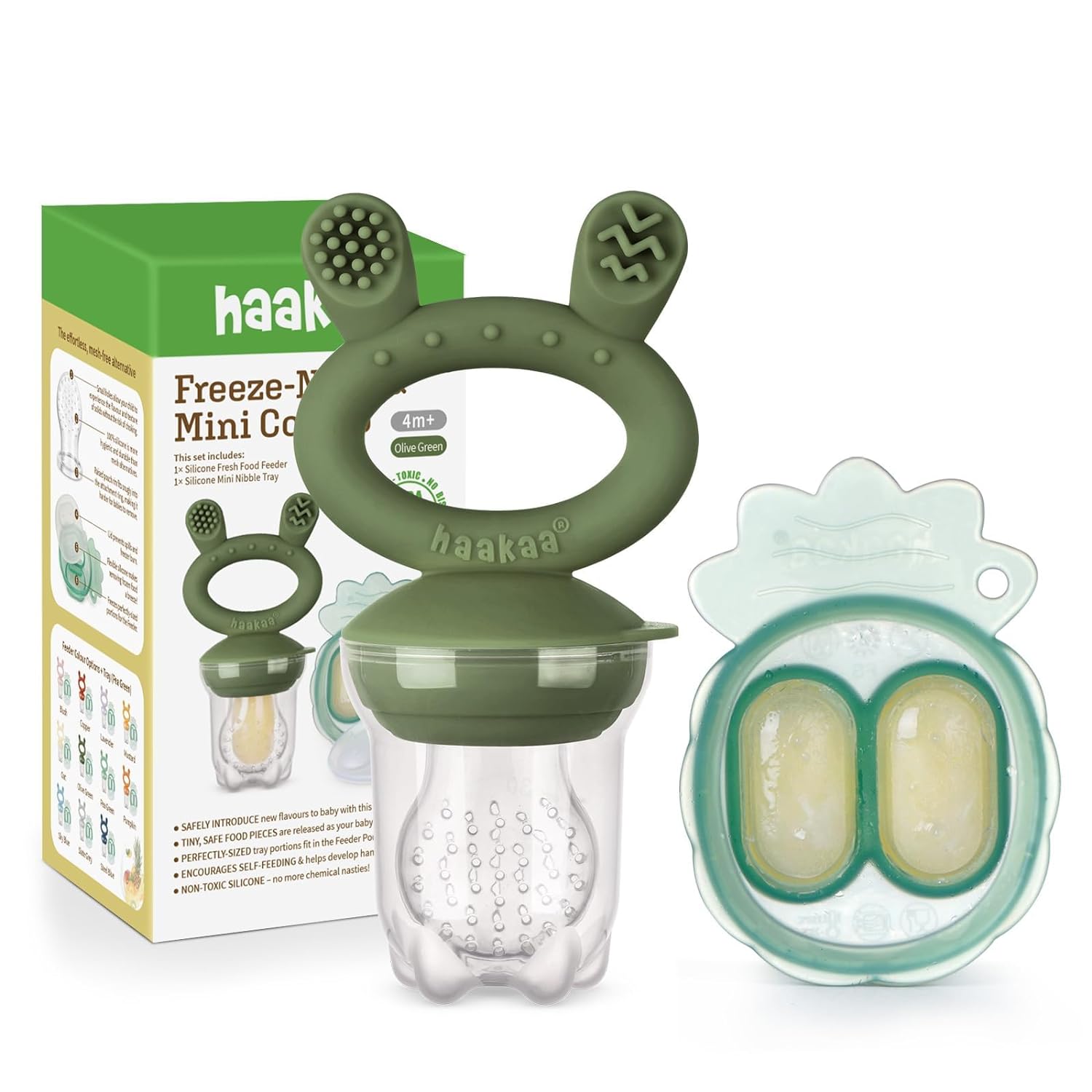 Olive Green Haakaa Freeze-N-Feed Mini Combo