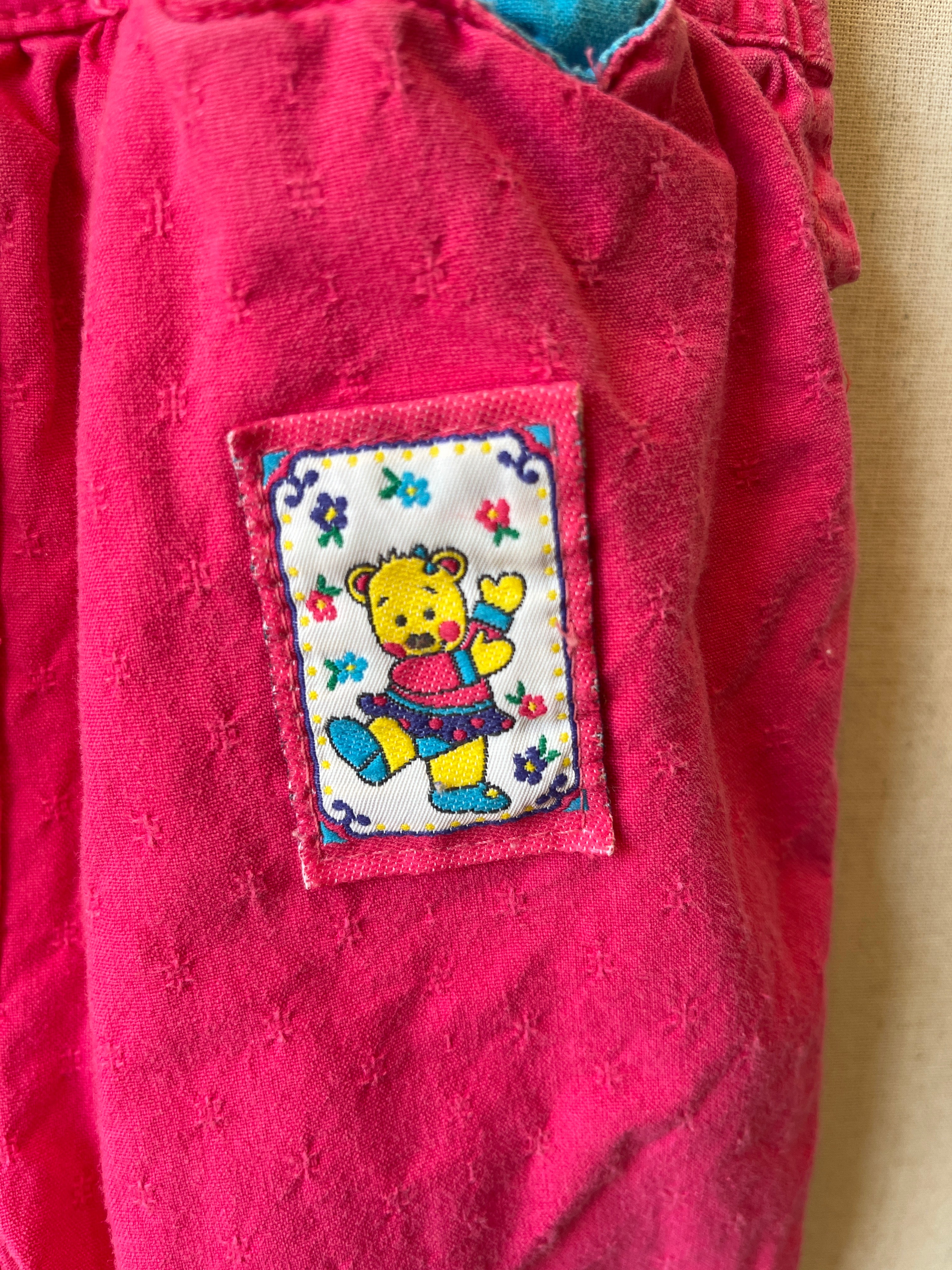 Vintage OshKosh Pink Dancing Bear Overalls
