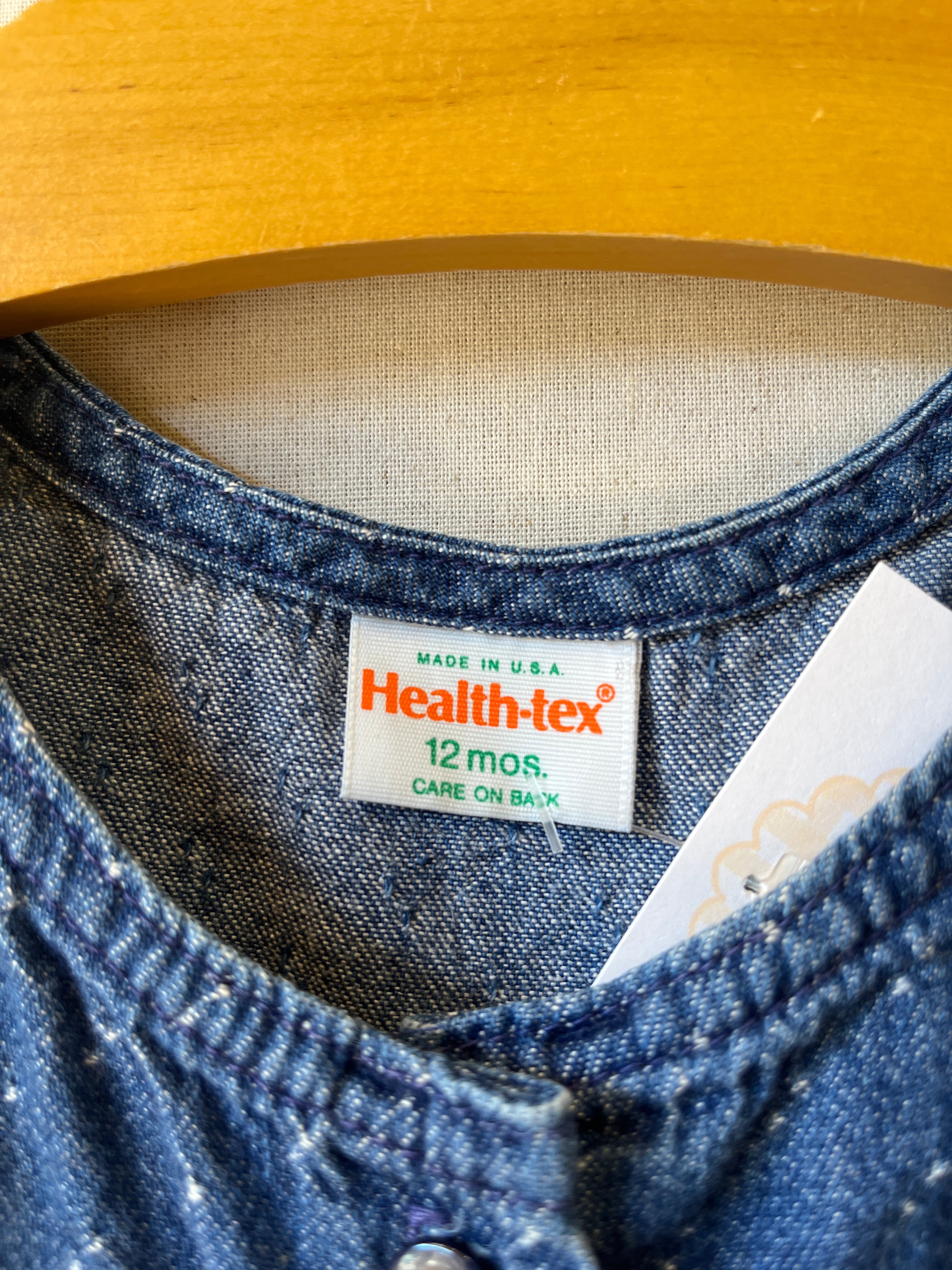 Vintage Health-tex Dotty Denim Overalls