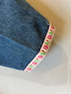 Vintage Grace-Glory Flower Trim Jeans