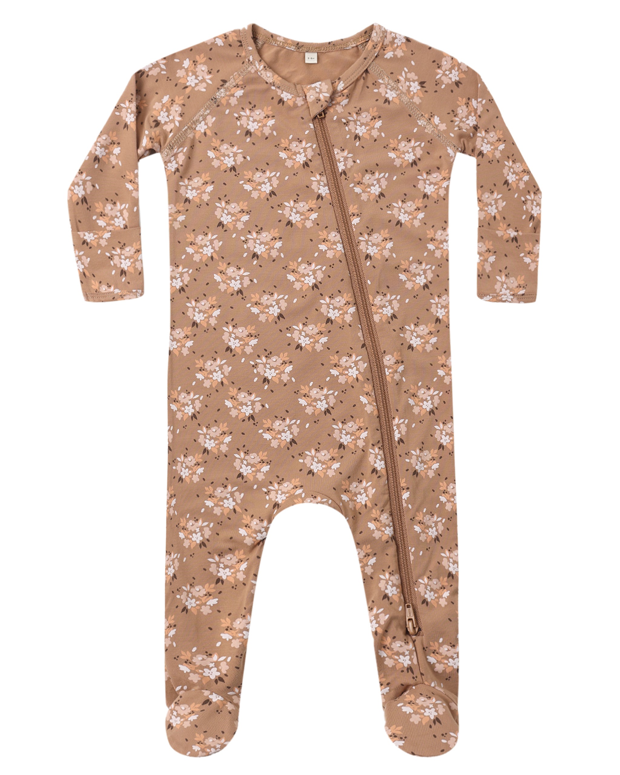 Fall Floral Bamboo Long Sleeve Zipper Sleeper