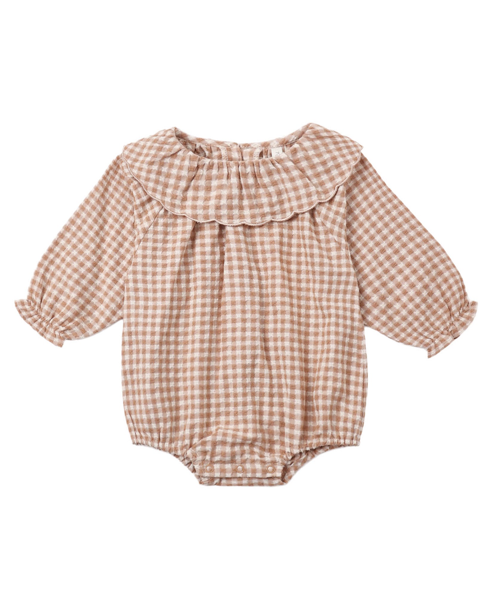 Fawn Gingham Colette Romper