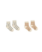 Fawn Stripe & Midnight Stars Sock Set