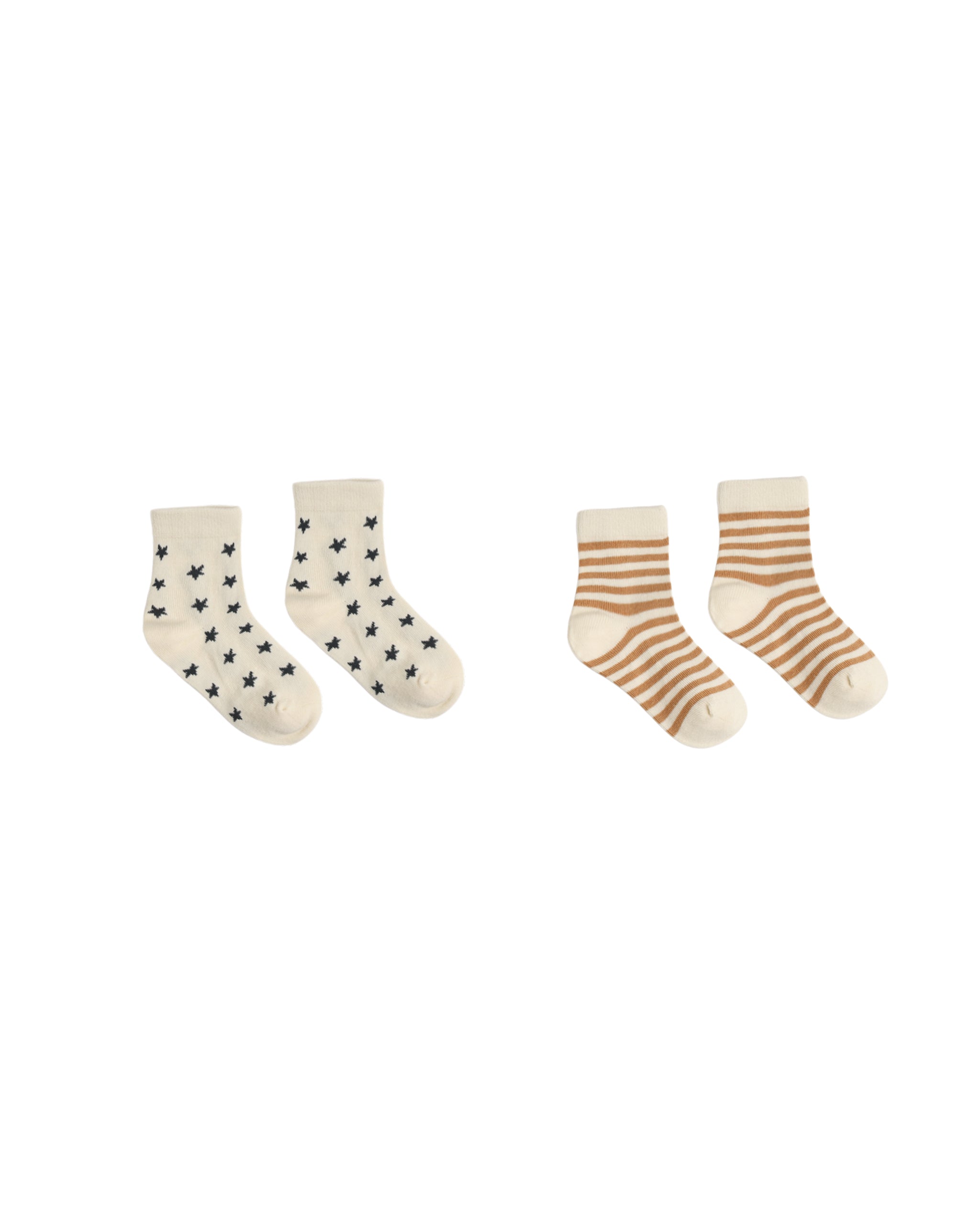 Fawn Stripe & Midnight Stars Sock Set