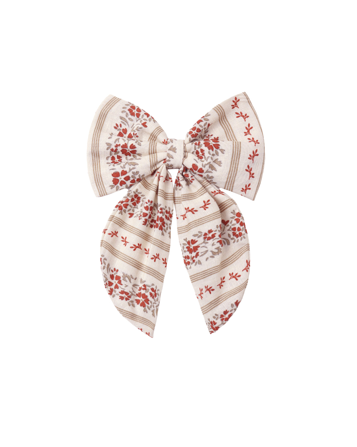 Floral Stripe Oversized Bow