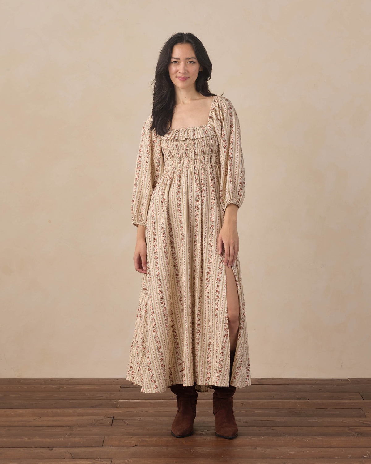 Women’s Floral Stripe Magnolia Dress
