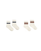 Fog & Mulberry Stripe Sock Set