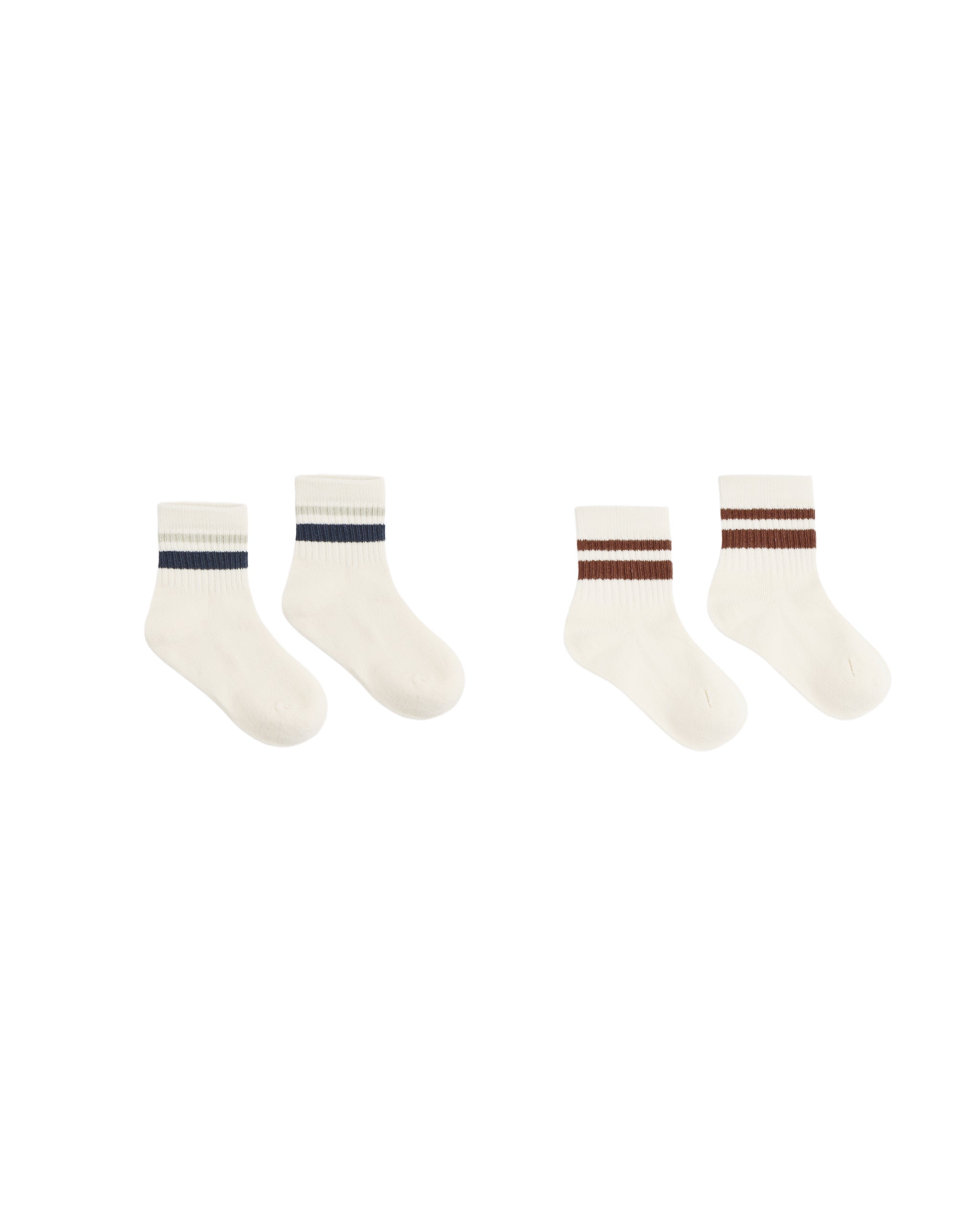 Fog & Mulberry Stripe Sock Set