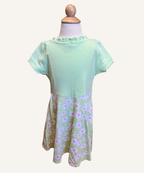 Vintage HealthTex Green Daisy Cardi Dress
