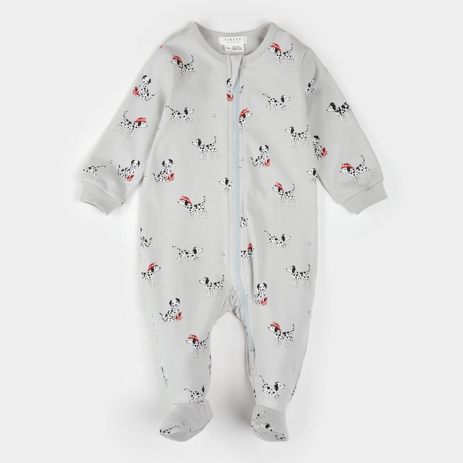 Firefighter Dalmatian Zipper Footie