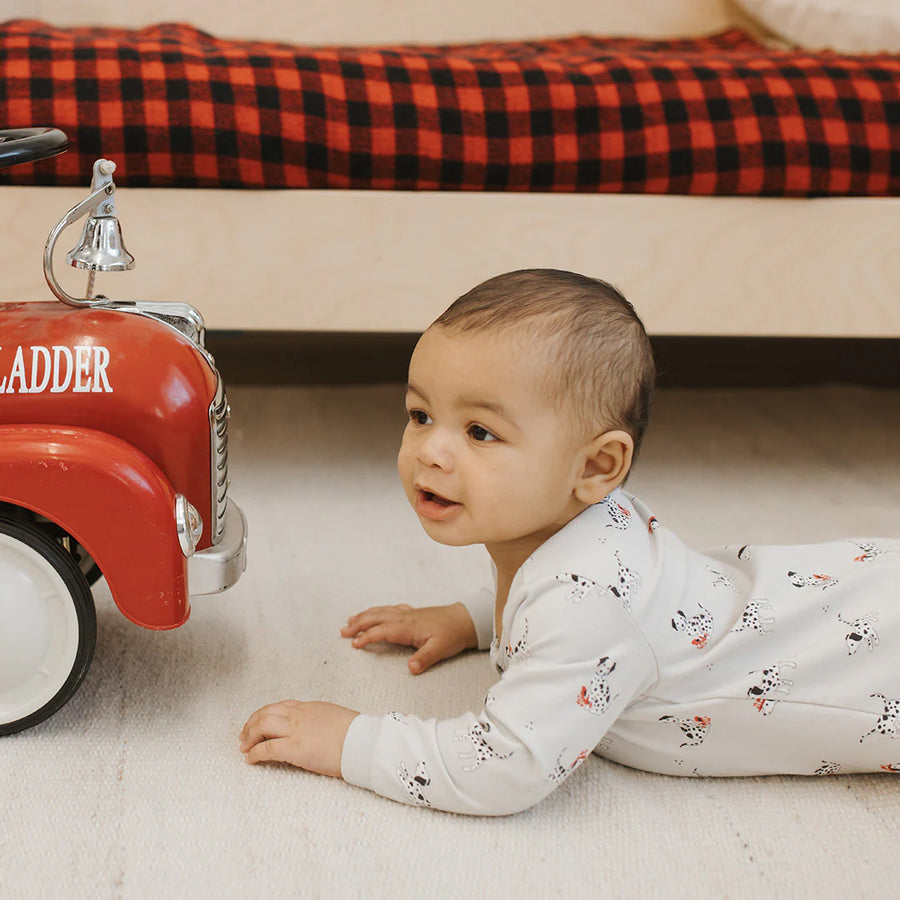 Firefighter Dalmatian Zipper Footie