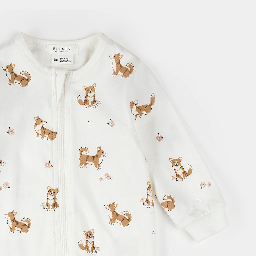 Corgi Zipper Footie