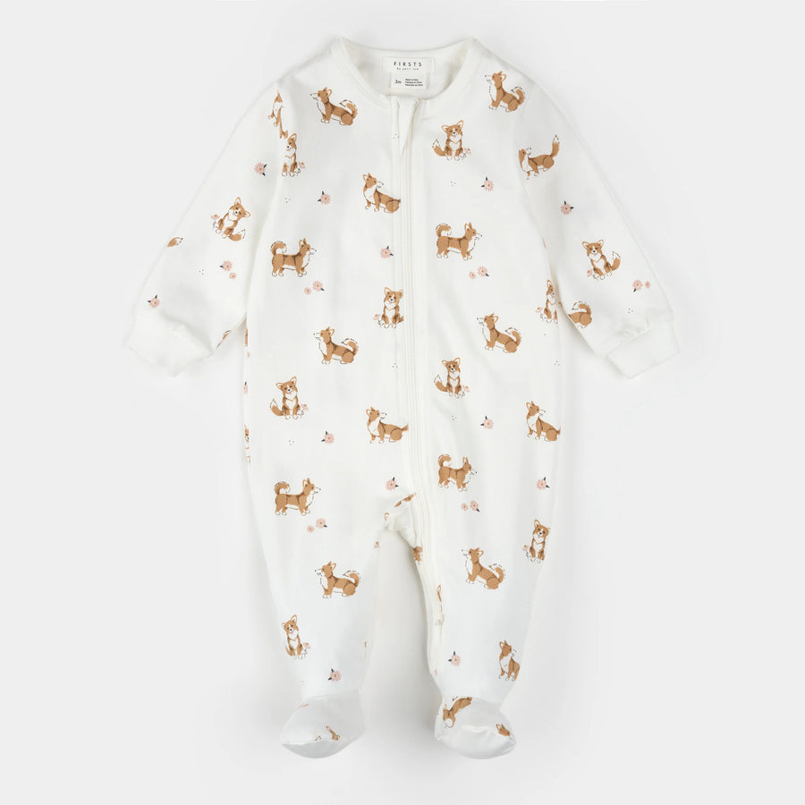 Corgi Zipper Footie