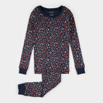 Blue Poppy Pajama Set