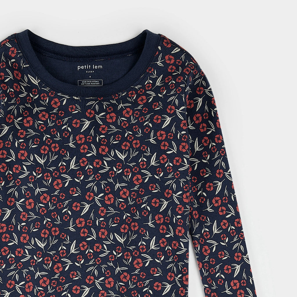 Blue Poppy Pajama Set