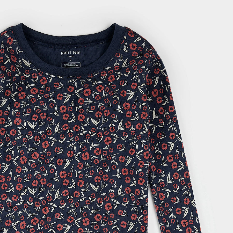 Blue Poppy Pajama Set