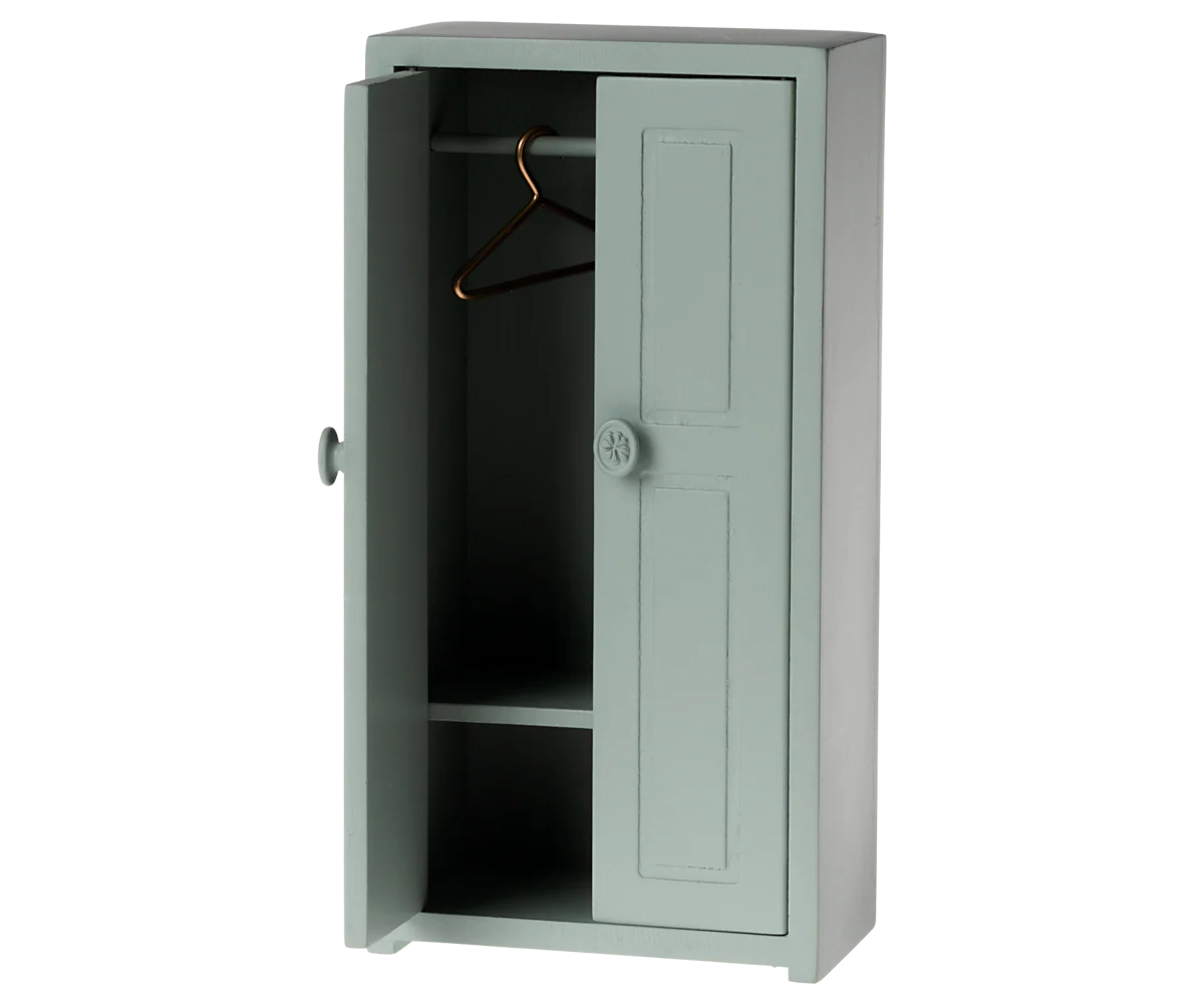 Soft Blue Wooden Mouse Closet