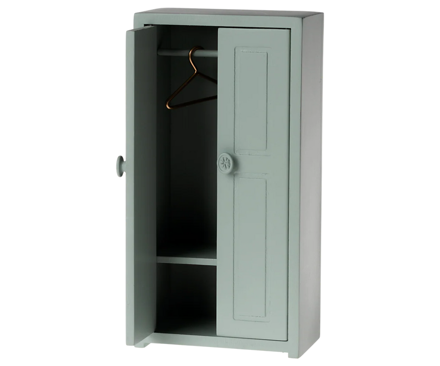 Soft Blue Wooden Mouse Closet