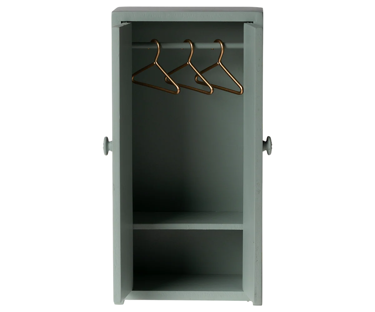 Soft Blue Wooden Mouse Closet