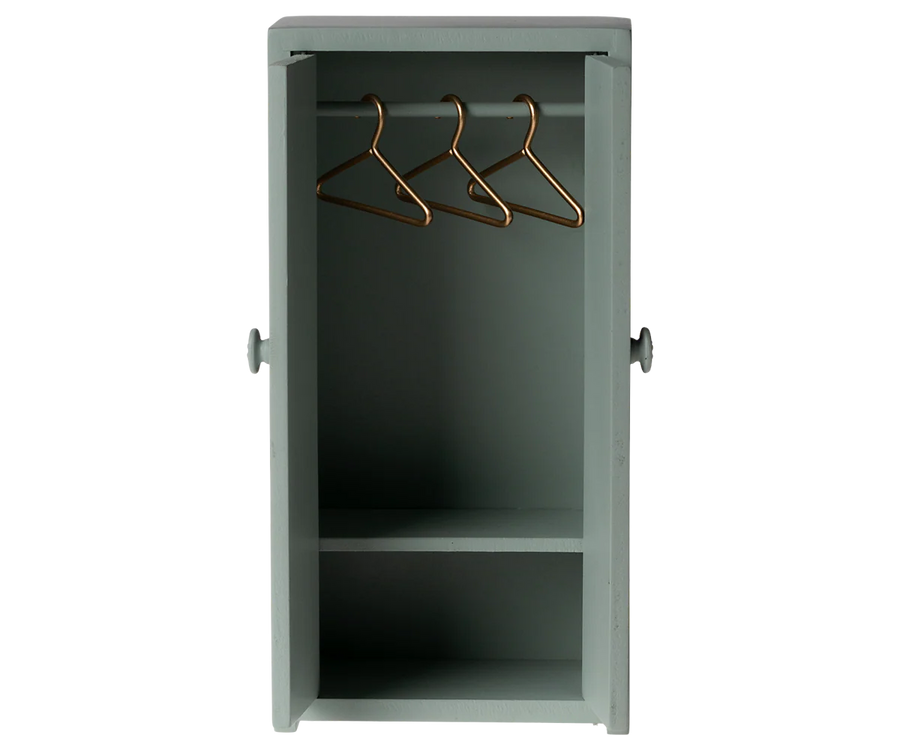 Soft Blue Wooden Mouse Closet