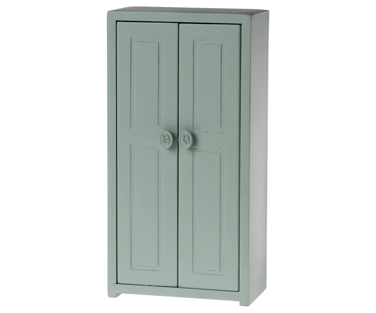 Soft Blue Wooden Mouse Closet