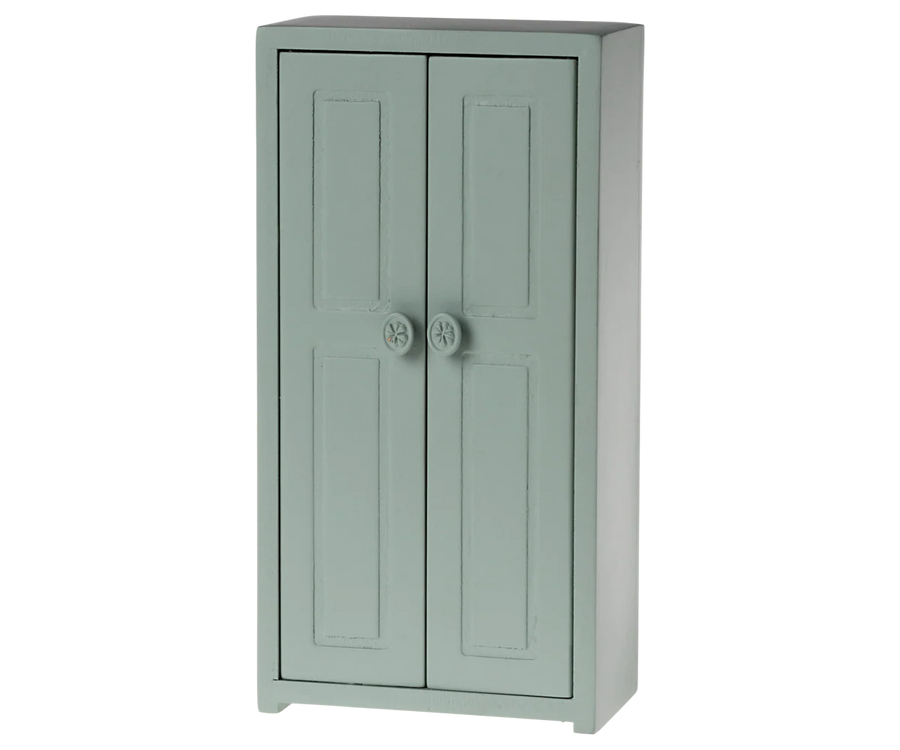 Soft Blue Wooden Mouse Closet