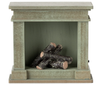 Dusty Green Miniature Fireplace