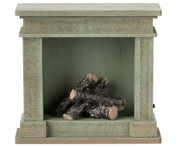 Dusty Green Miniature Fireplace