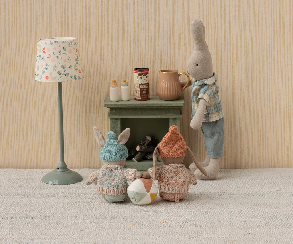 Brown Micro Winter Bunny - Rose