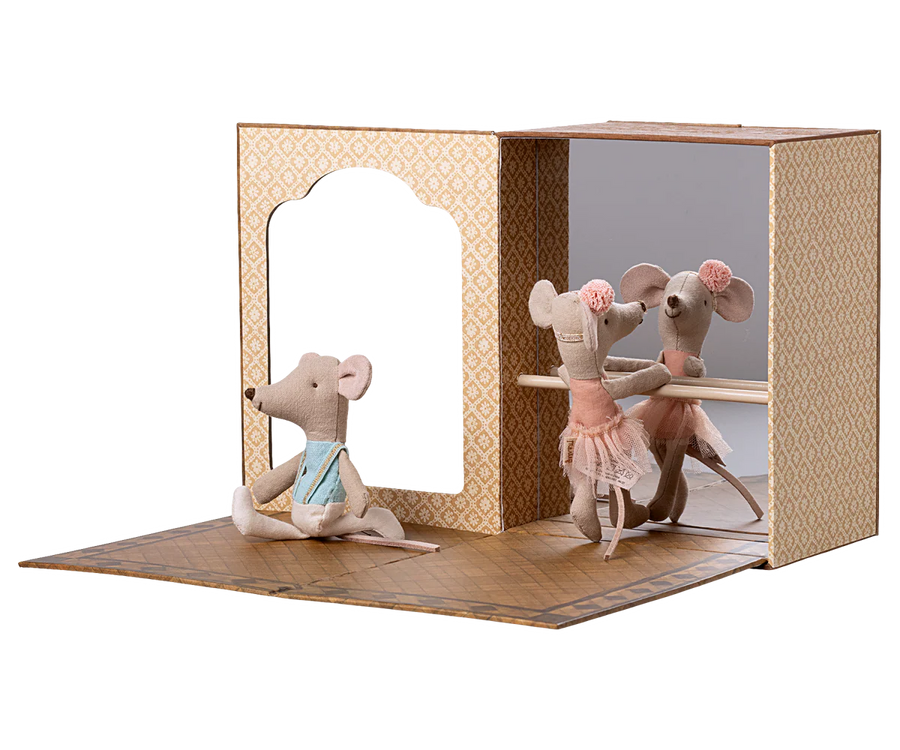 Little Sister & Brother Ballet Mice in Dance Studio