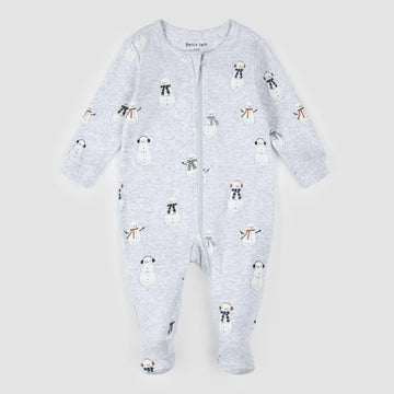 Snowman Zipper Footie