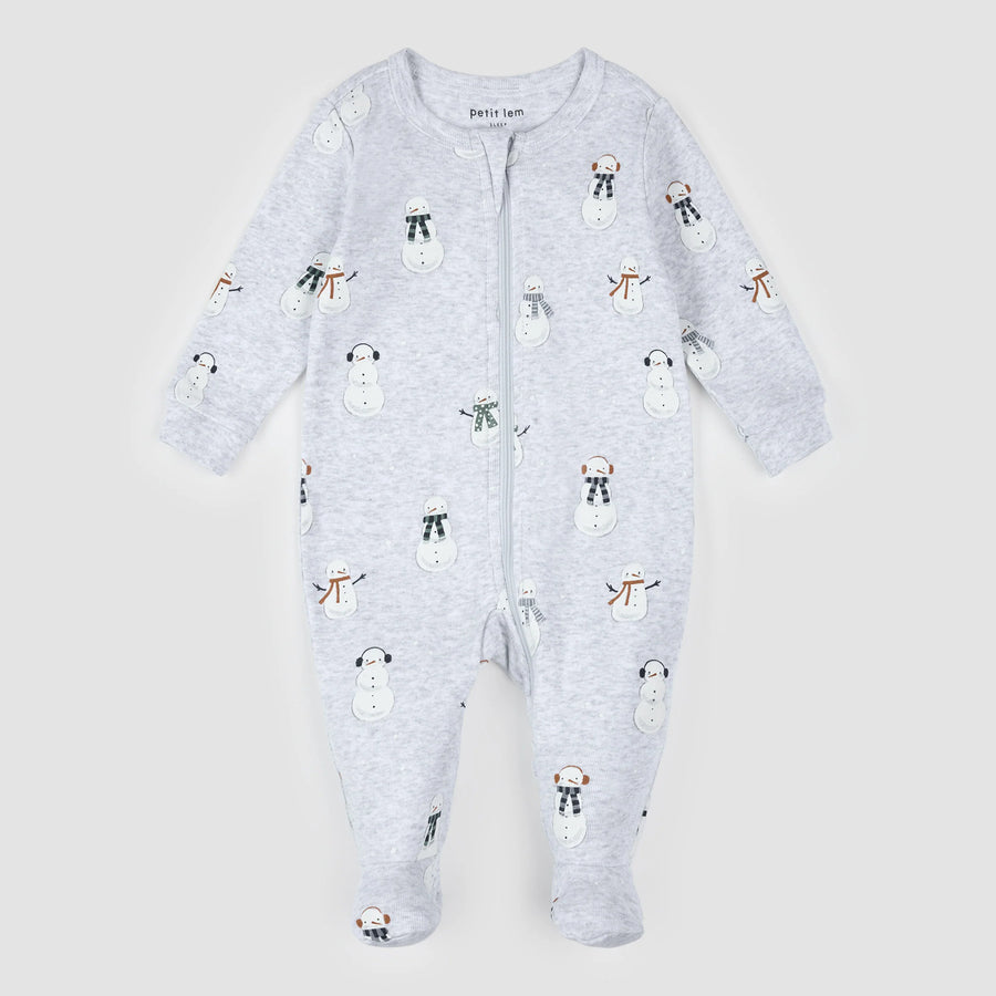 Snowman Zipper Footie