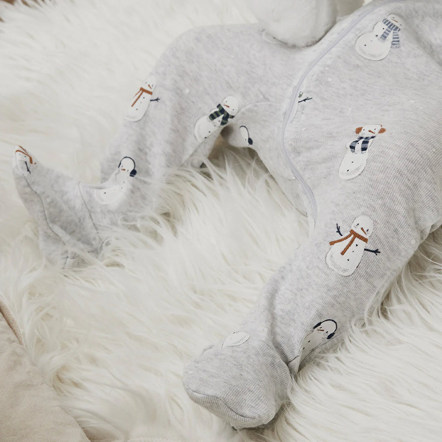 Snowman Zipper Footie