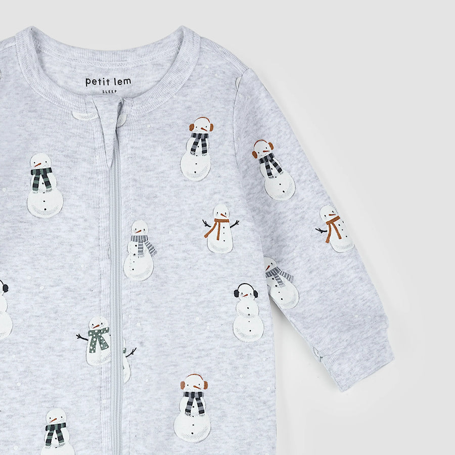 Snowman Zipper Footie