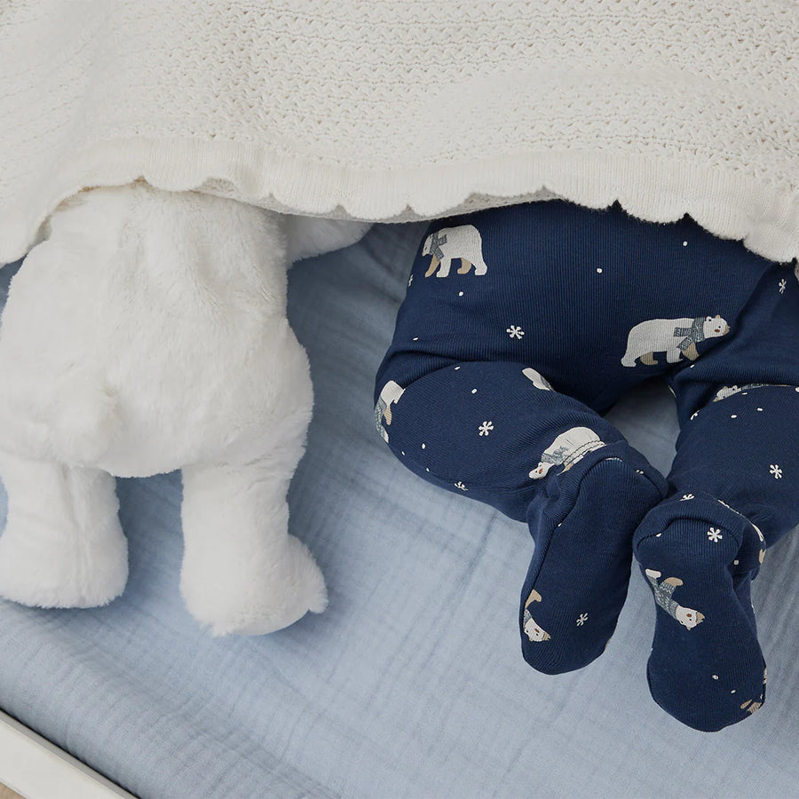 Winter Polar Bear Zipper Footie