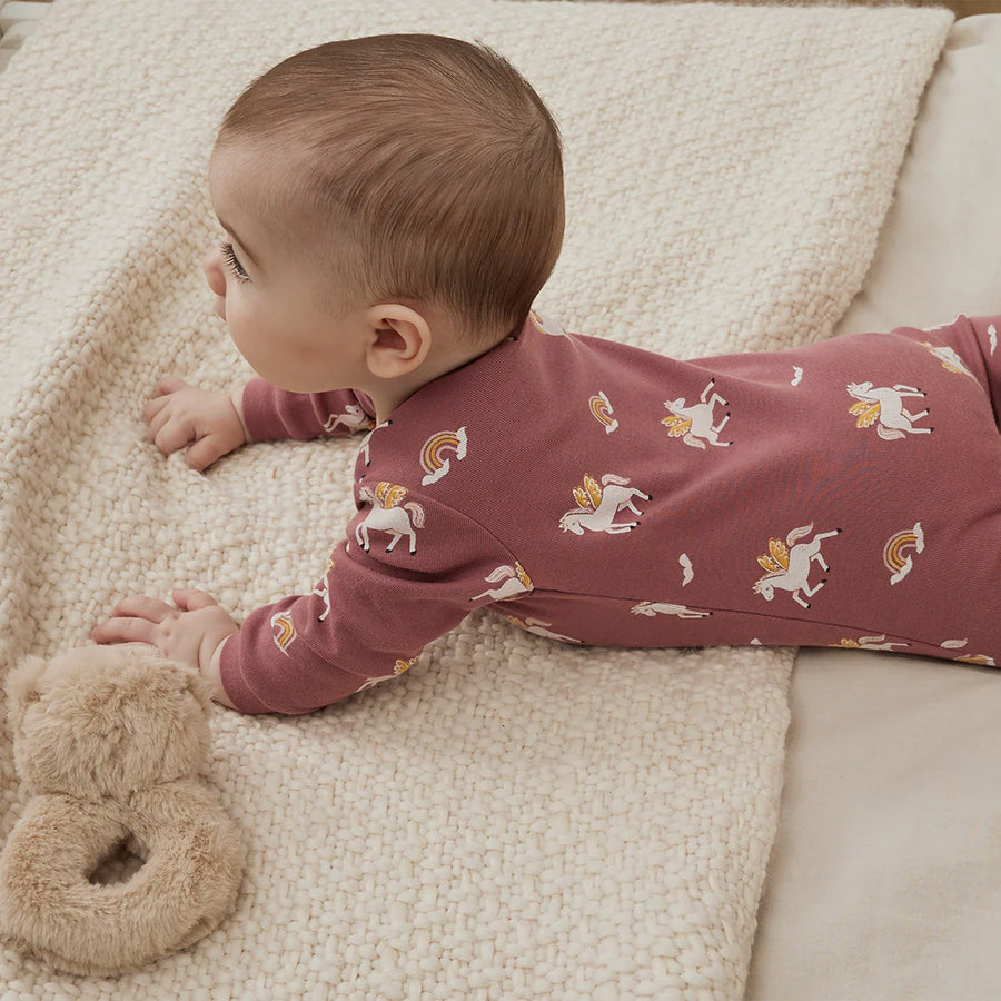 Rainbow Pegasus Zipper Footie