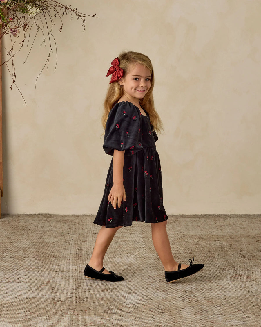 Velvet Floral Nina Dress