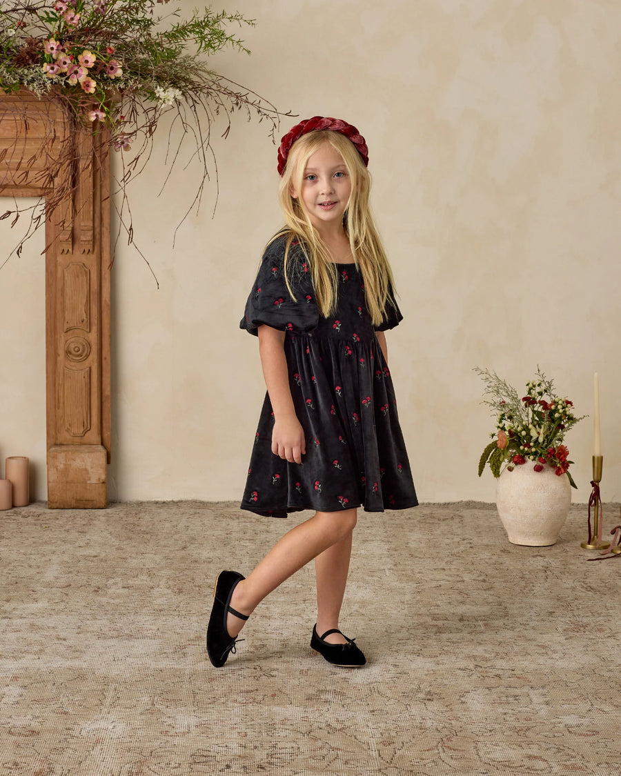 Velvet Floral Nina Dress