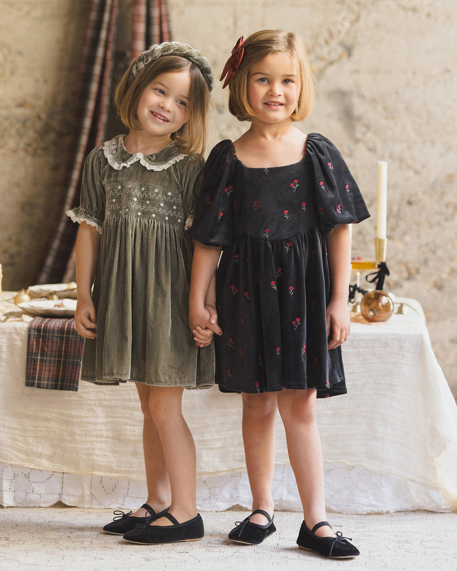 Velvet Floral Nina Dress