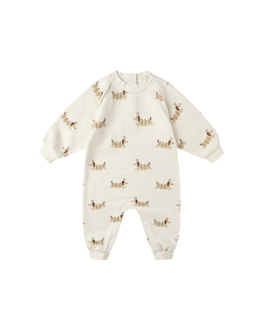 Christmas Dogs Raglan Jumpsuit