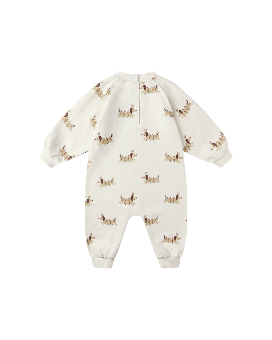 Christmas Dogs Raglan Jumpsuit
