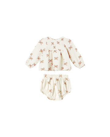Ruby Bows Sophia Top & Bloomer Set