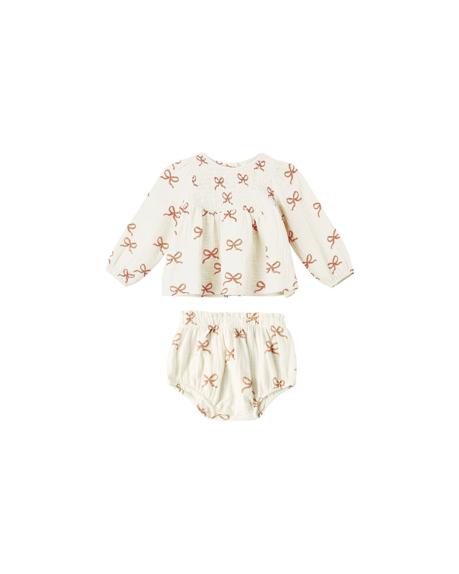 Ruby Bows Sophia Top & Bloomer Set