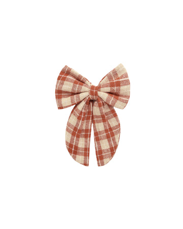 Red Plaid Oversized Bow