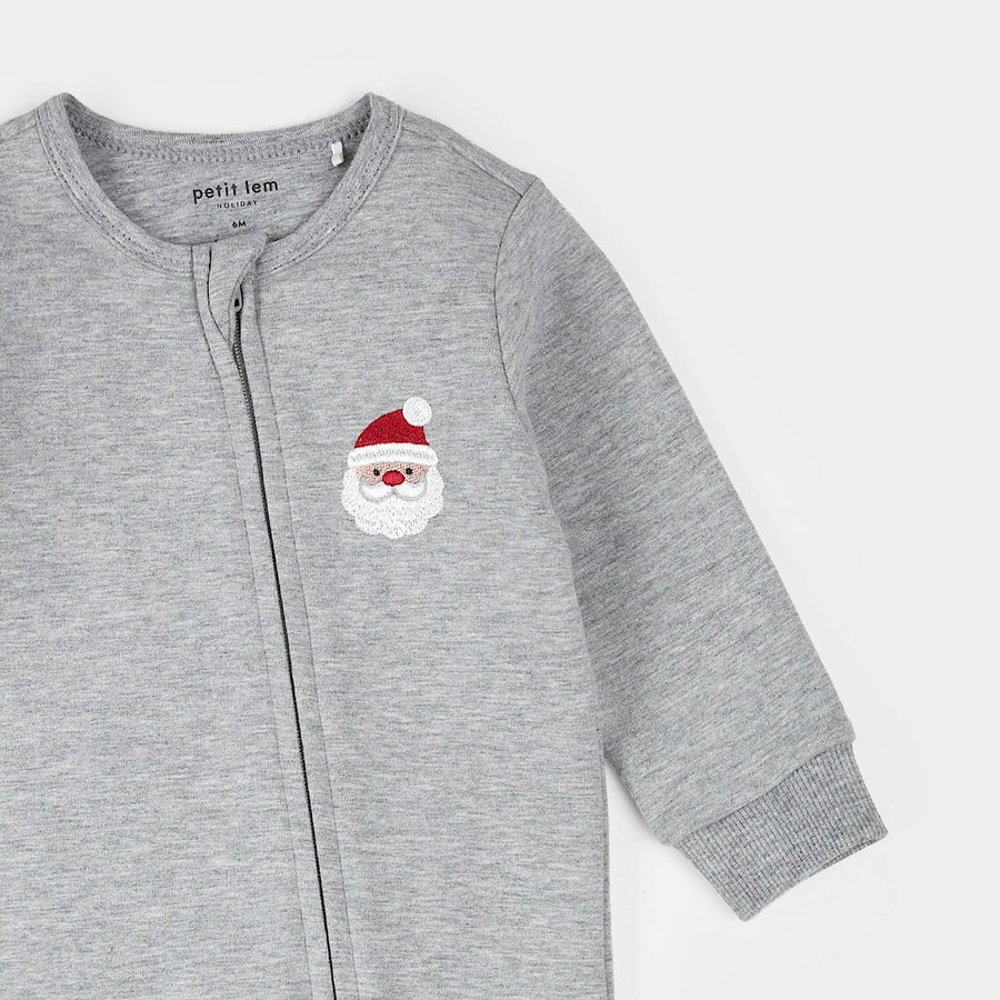 Santa Baby Fleece Playsuit