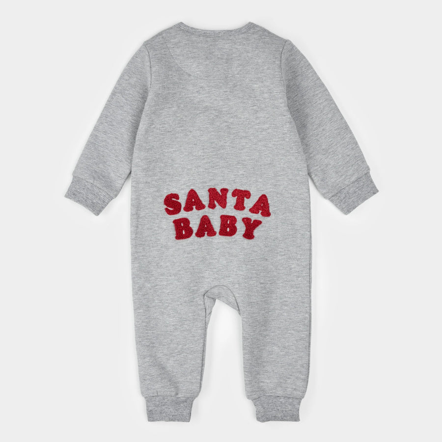 Santa Baby Fleece Playsuit